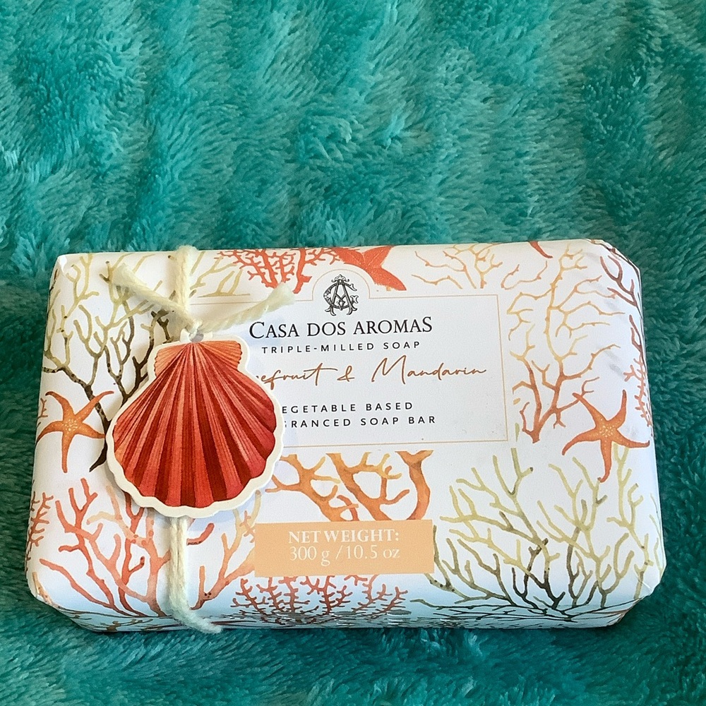 Casa Dos Aromas Scented Grapefruit Mandarin Large NWT 10.5 oz Soap Artisan Bar - Picture 2 of 11